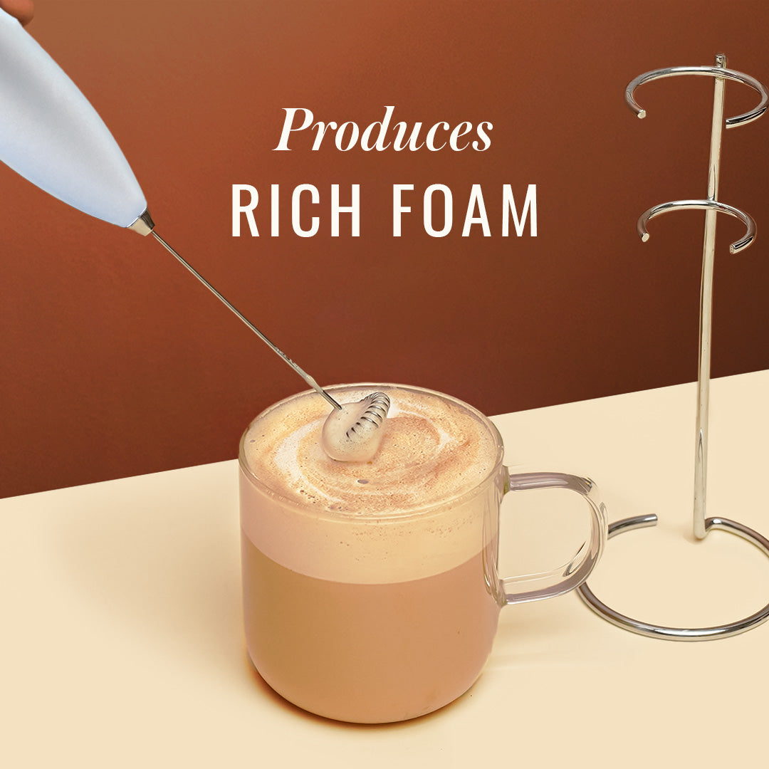 Coffee Frother - White + Free Coffee