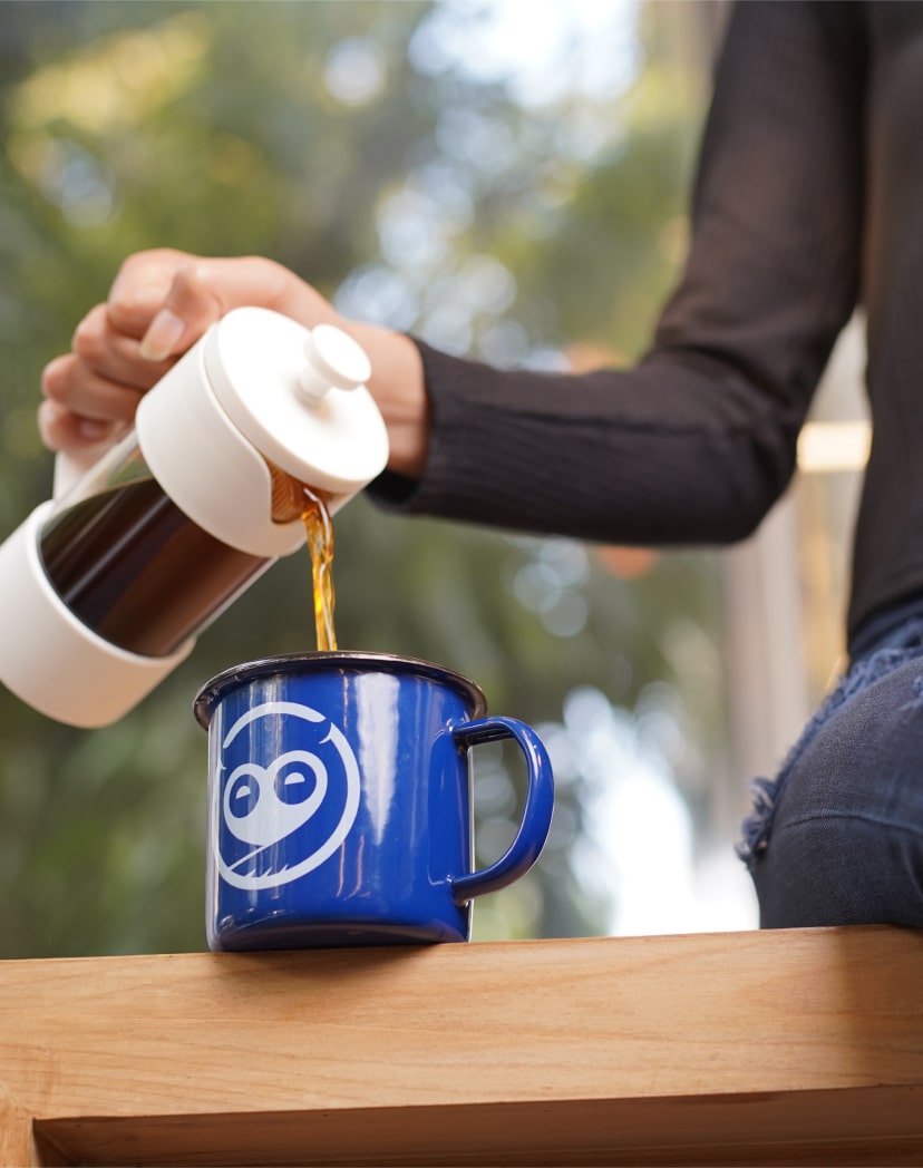 Blue Enamel Coffee Mug