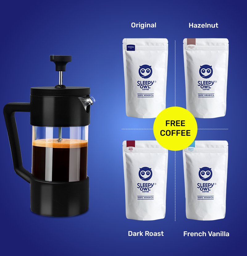 Black French Press & Sampler Pack