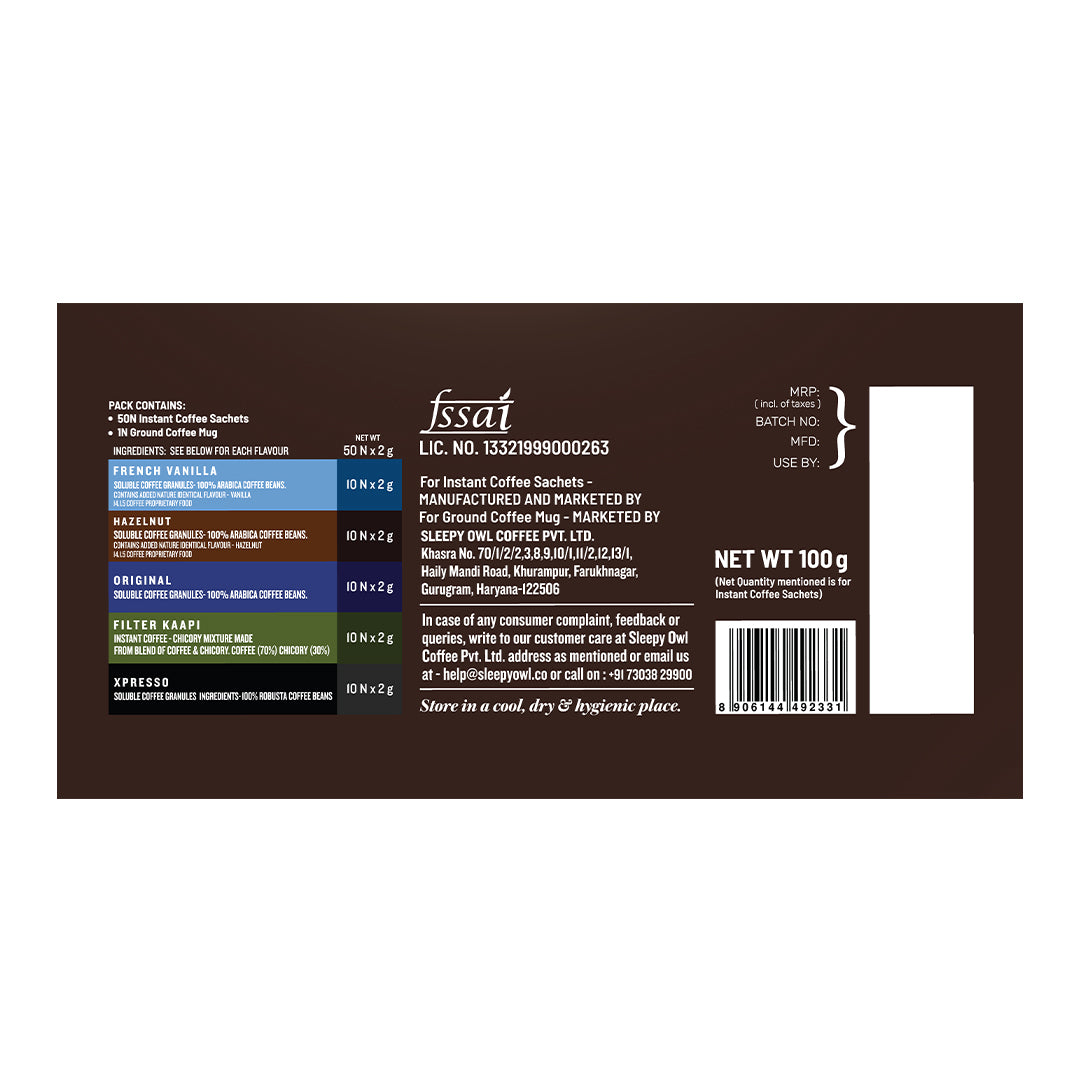 Pack of 50 Sachets + Free Mug Combo