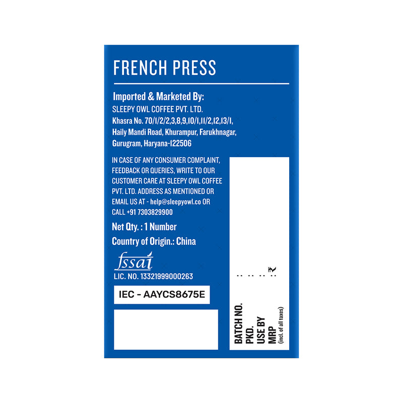 French Press White