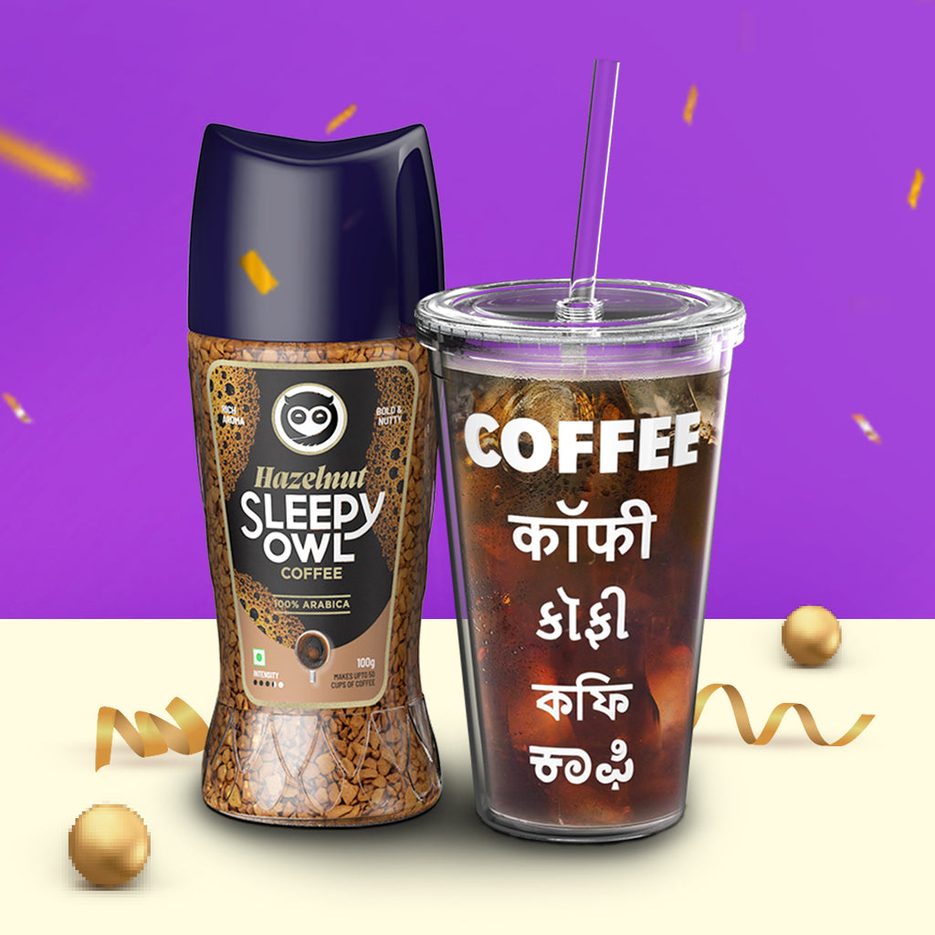 Buy Coffee On-the-Go Combo Hazelnut Online in India | Sleepy Owl