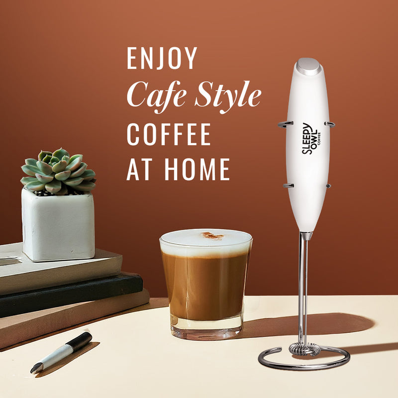 Coffee Frother - White + Free Coffee