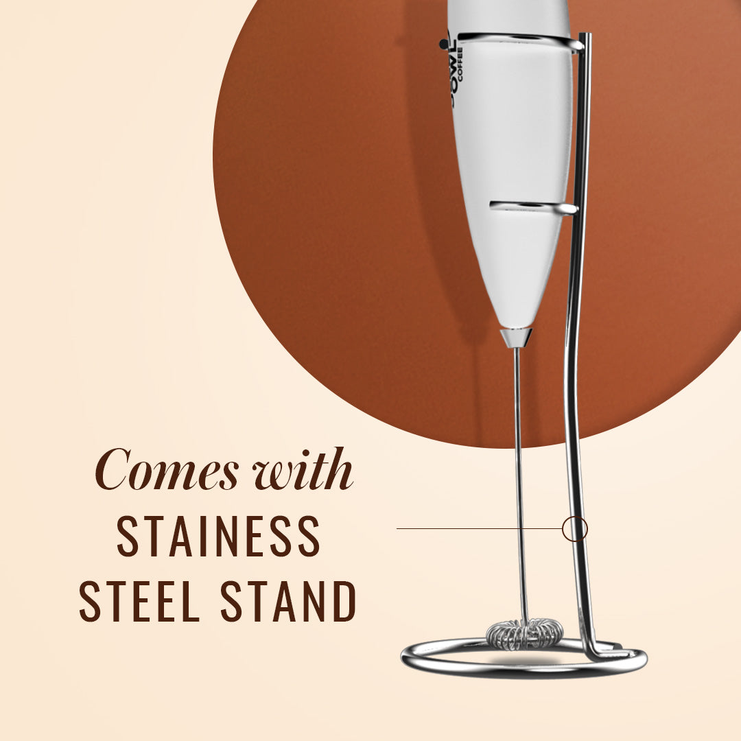 Coffee Frother - White + Free Coffee