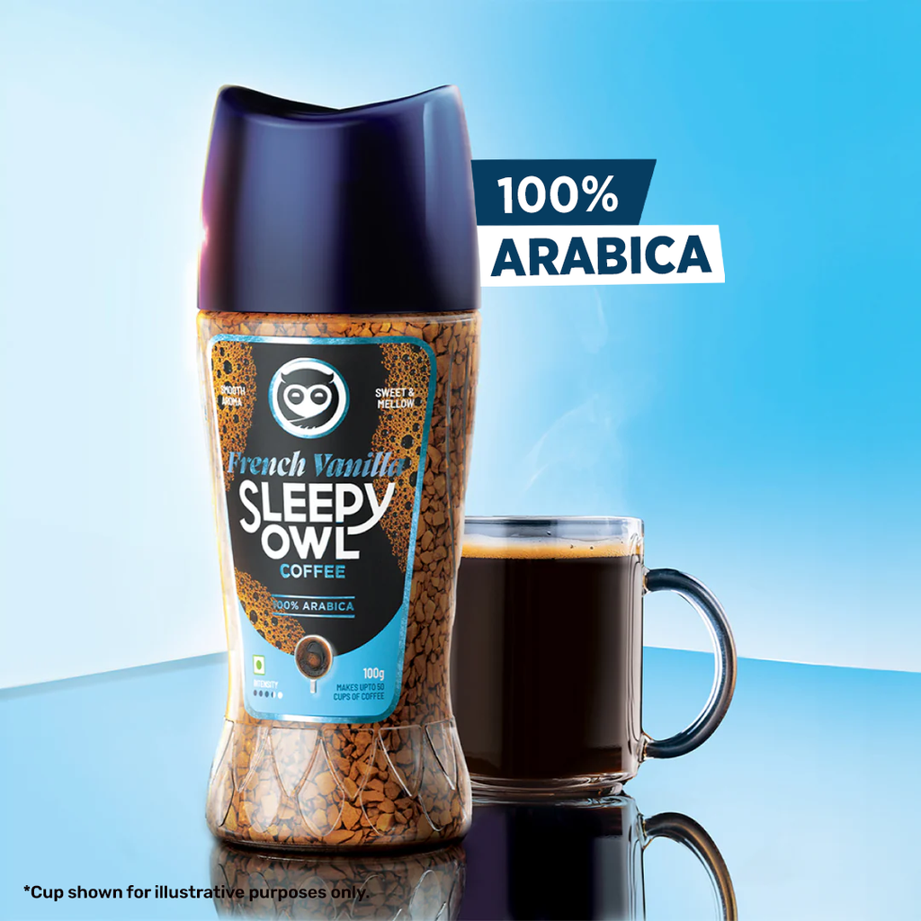 Buy Instant Coffee French Vanilla Flavoured Online | Sleepy Owl